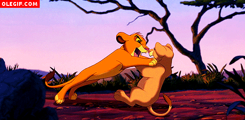 GIF: Simba y Nala (El Rey León)