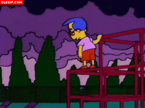 GIF: La soledad de Milhouse