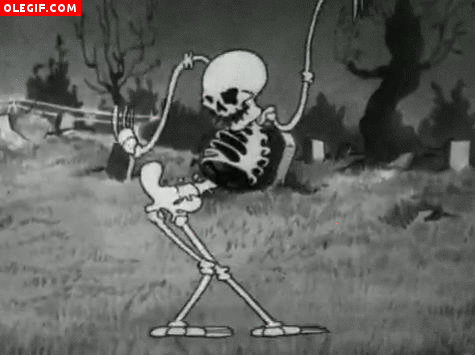 GIF: Esqueleto bailando