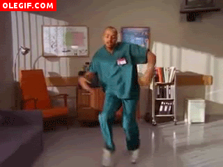 GIF: Enfermero bailando