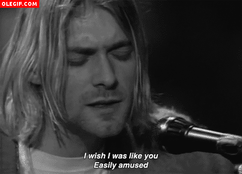 GIF: Kurt Cobain cantando