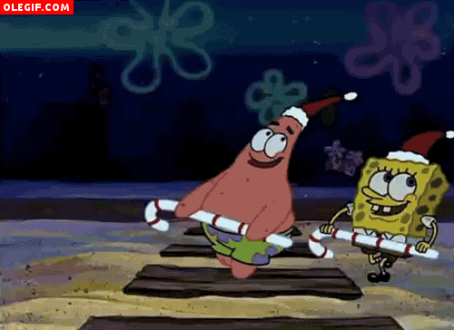 GIF: Mira el baile navideño de Bob Esponja y Patricio