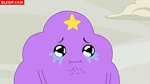 GIF: Qué manera de llorar tiene Lumpy Space Princess, Princesa Grumosa (Adventure Time)