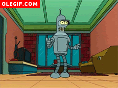 GIF: Pero qué bien baila Bender (Futurama)