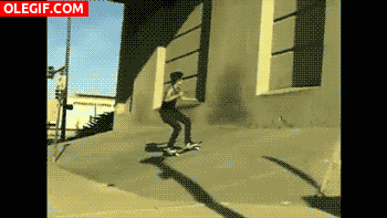 GIF: Skater dando una voltereta