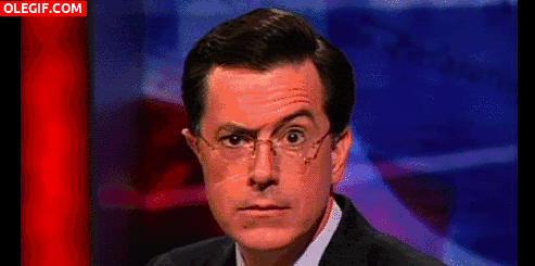 GIF: El movimiento de cejas de Stephen Colbert