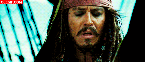 GIF: Jack Sparrow asqueado