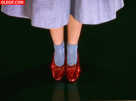 GIF: Destellos en las zapatillas de rubí de Dorothy