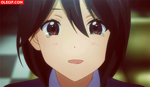 GIF: Chica anime llorando