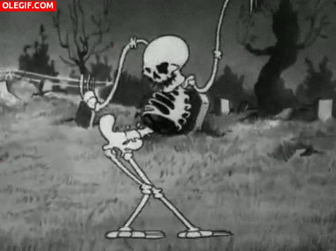 GIF: Esqueleto meneando las caderas