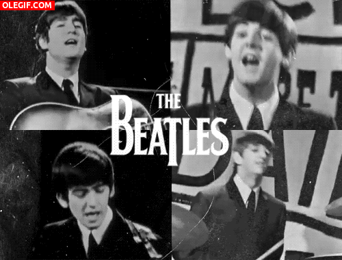 GIF: Los Beatles cuando eran unos mozos