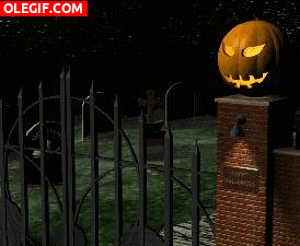 GIF: Calabaza iluminada para Halloween
