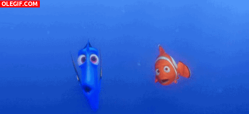 GIF: Dori desvariando junto a Nemo