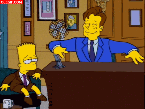 GIF: Bart Simpson está bastante aburrido
