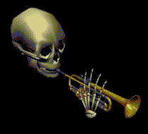 GIF: Esqueleto tocando la trompeta