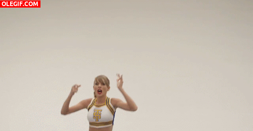 GIF: Taylor Swift se va a marear de tanto saltar
