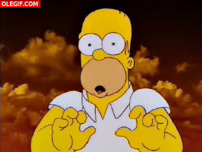 GIF: Homer con las pupilas súper dilatadas