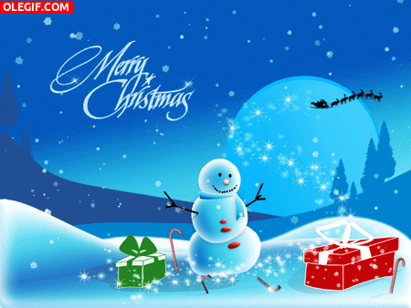 GIF: Este muñeco de nieve te desea "Feliz Navidad"