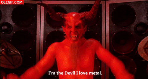 GIF: Este diablo está enamorado del Metal