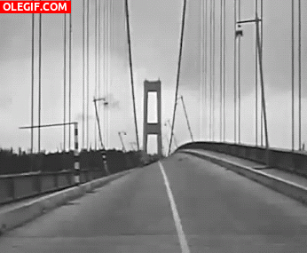 GIF: Movimiento de un puente durante un terremoto