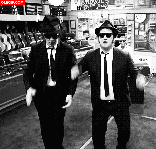 GIF: Qué bien mueven las caderas Los Blues Brothers