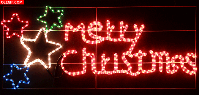 GIF: Luces de "Feliz Navidad"