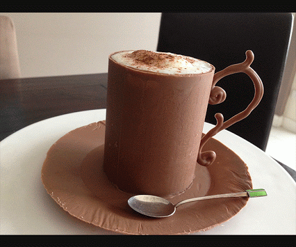 GIF: Una rica taza de chocolate