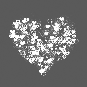 GIF: Pequeños corazones en un gran corazón
