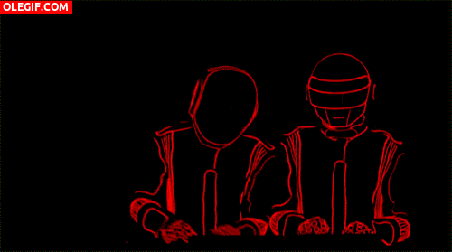 GIF: Animación de Daft Punk