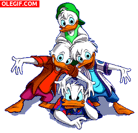 GIF: El Pato Donald y sus sobrinos