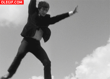 GIF: The Beatles cayendo del cielo