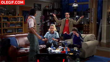 GIF: Alocada escena de "The Big Bang Theory"