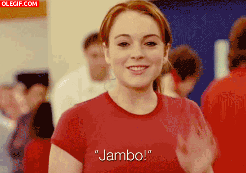GIF: Lindsay Lohan diciendo ¡Jambo!