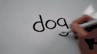 GIF: Dibujando la cara de un perro