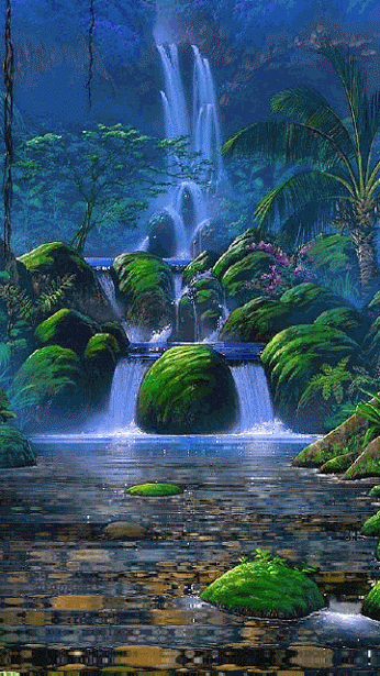 GIF: Hermosa cascada