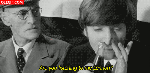 GIF: ¿Me estás escuchando Lennon?