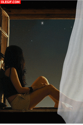 GIF: Contemplando las estrellas