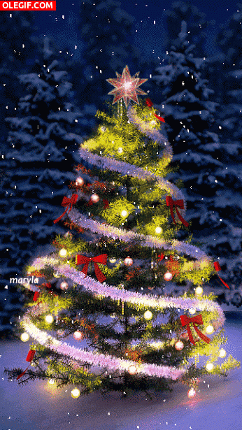 GIF: Un bonito árbol de Navidad