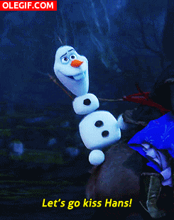 GIF: Olaf a lomos de un caballo