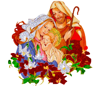 GIF: La Virgen María, San José y el Niño Jesus