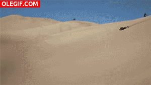 GIF: Surfeando en las dunas