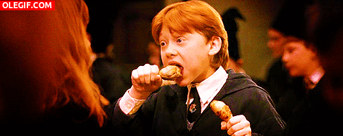 GIF: A Ron le gusta el pollo