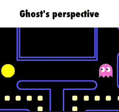 GIF: Charla amigable en Pac-Man