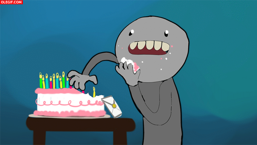 GIF: Nada ni nadie me amarga el cumpleaños