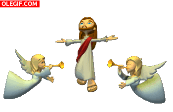 GIF: Jesús entre ángeles