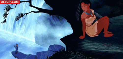 GIF: Pocahontas observando a John Smith