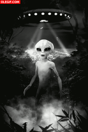 GIF: Un alienígena en la tierra