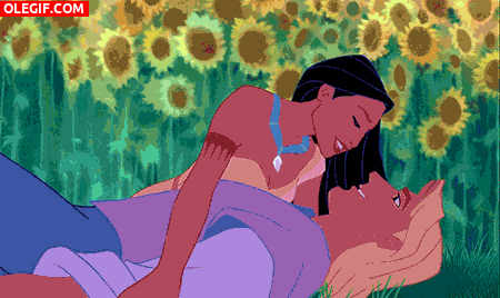 GIF: Pocahontas besando a John Smith