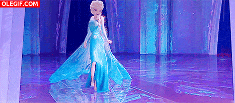 GIF: Elsa bailando en el palacio