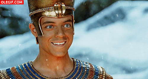 GIF: Nieve sobre el Faraón